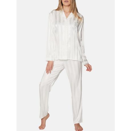 Admas  Pyjama tenue d'intérieur chemise et pantalon Satin Stripes 