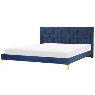 Beliani Bett mit Lattenrost aus Samtstoff Modern LIMOUX  