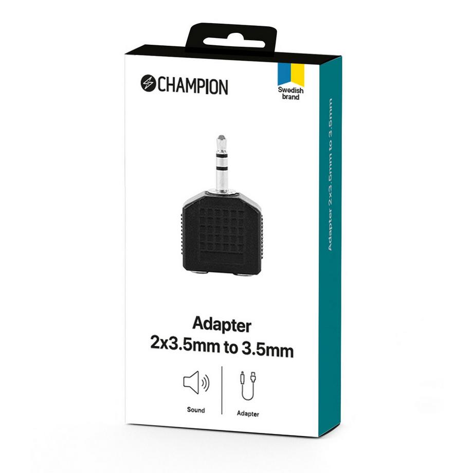 Champion  Adapter 3,5 mm Stecker - 2 x 3,5 mm Buchse 