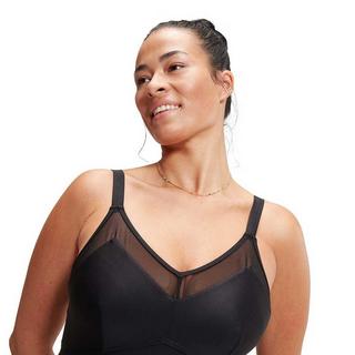 speedo  badeanzug, damen eco mesh detail 1p bla 