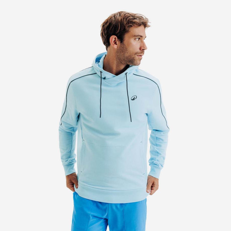 Sweat de tennis à capuche homme, TSW soft bleu