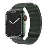 Mutural  Apple Watch 42/44/45mm - cinturino in silicone con anello magnetico verde 