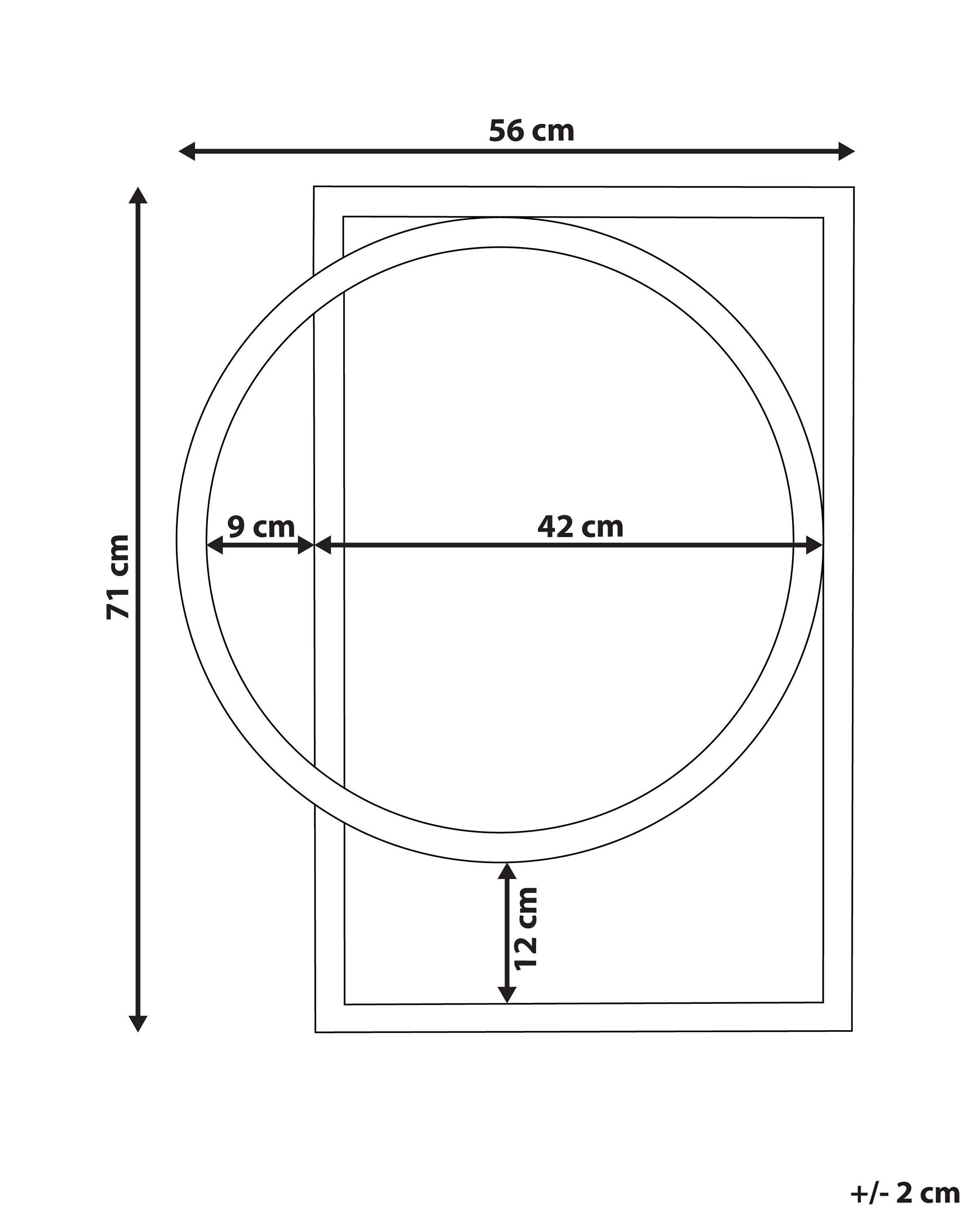 Beliani Wandspiegel aus MDF-Platte Rustikal LAURON  