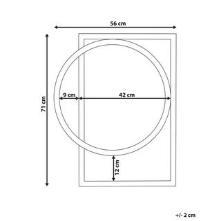 Beliani Miroir en MDF Rustique LAURON  