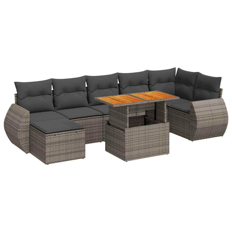set di divani da giardino Polirattan