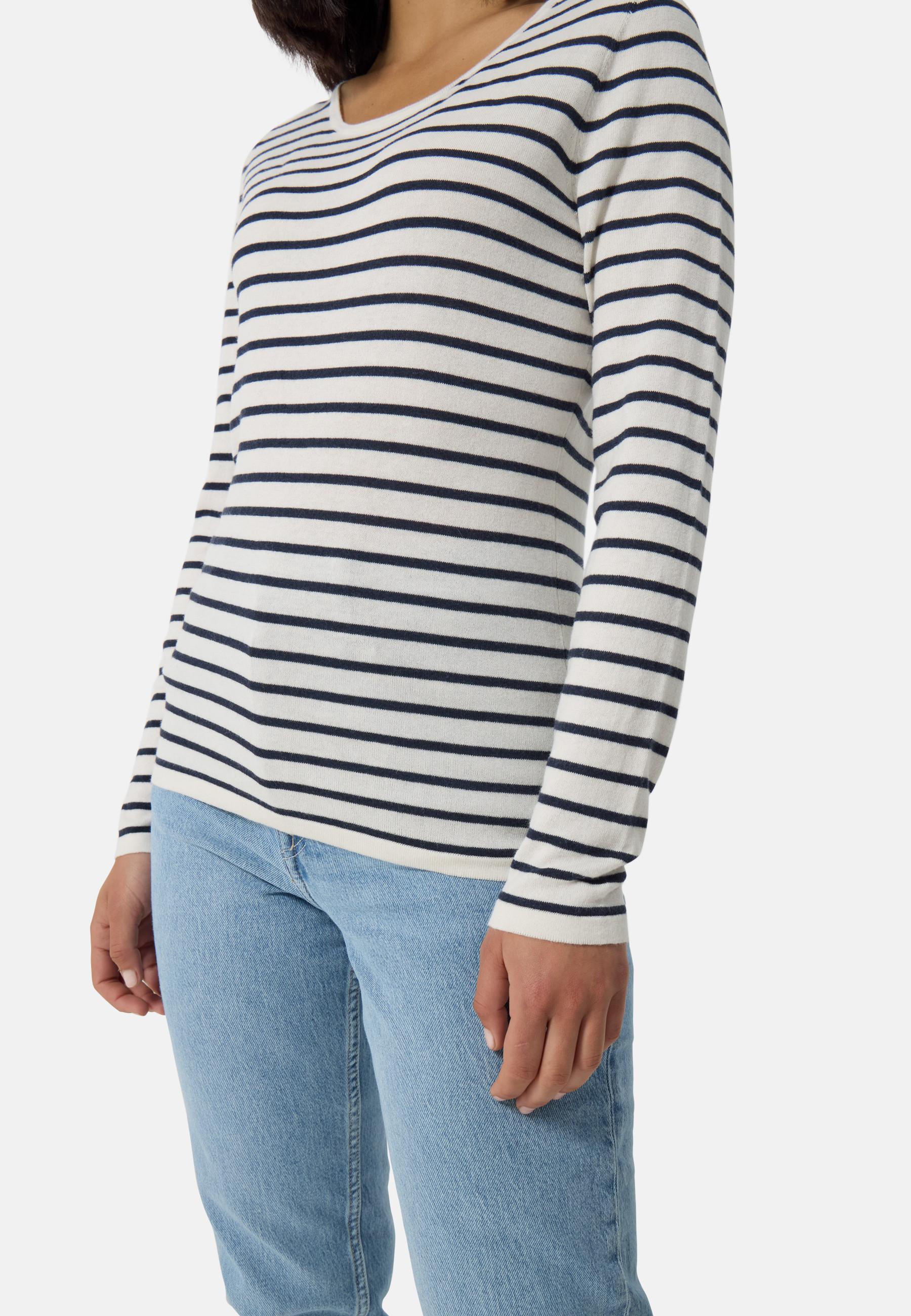 CASH-MERE.CH Cashmere Maglione Rigato Girocollo  