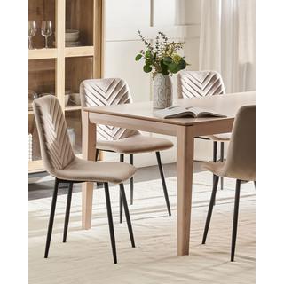 Beliani Lot de 4 chaises en Velours Moderne HAVRE  