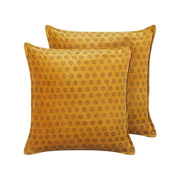 Lot de 2 coussins décoratifs en Velours Boho RAPIS