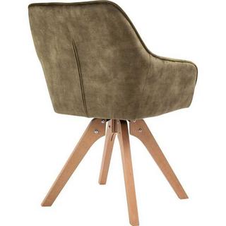 mutoni Fauteuil vintage velours velours, vert forêt  