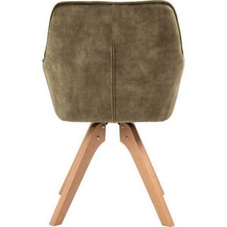 mutoni Fauteuil vintage velours velours, vert forêt  