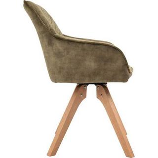 mutoni Fauteuil vintage velours velours, vert forêt  