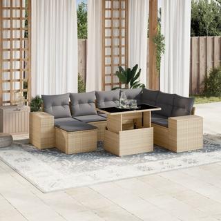 VidaXL set divano da giardino Polirattan  