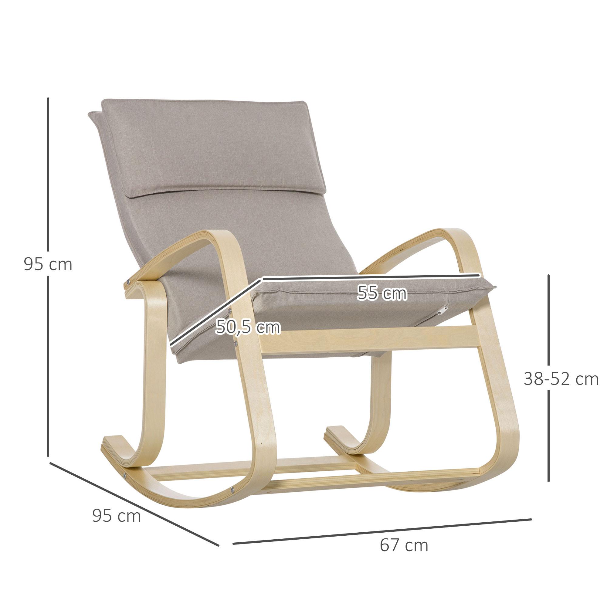 HOMCOM Fauteuil à bascule  