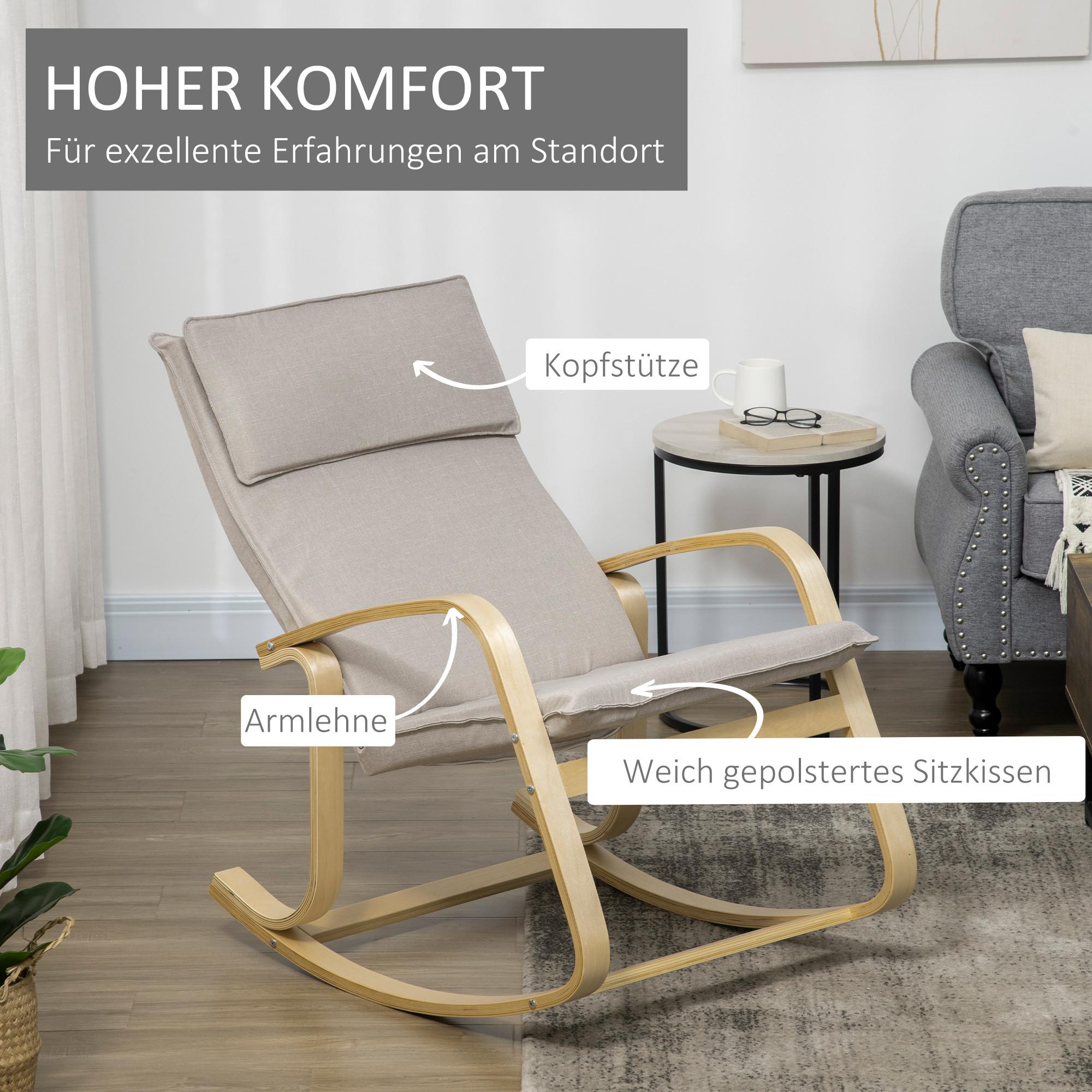 HOMCOM Fauteuil à bascule  