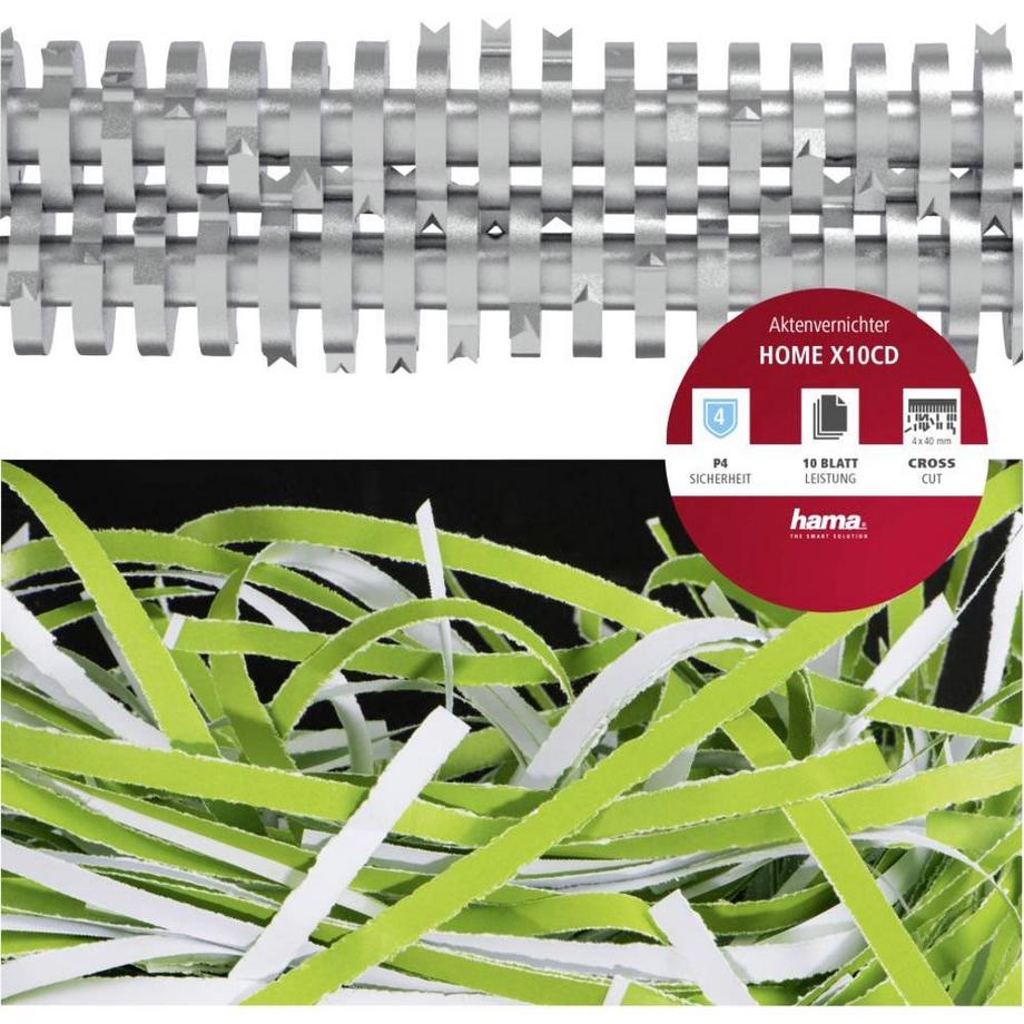 hama Aktenvernichter Streifenschnitt 4 x 40 mm 15 l  