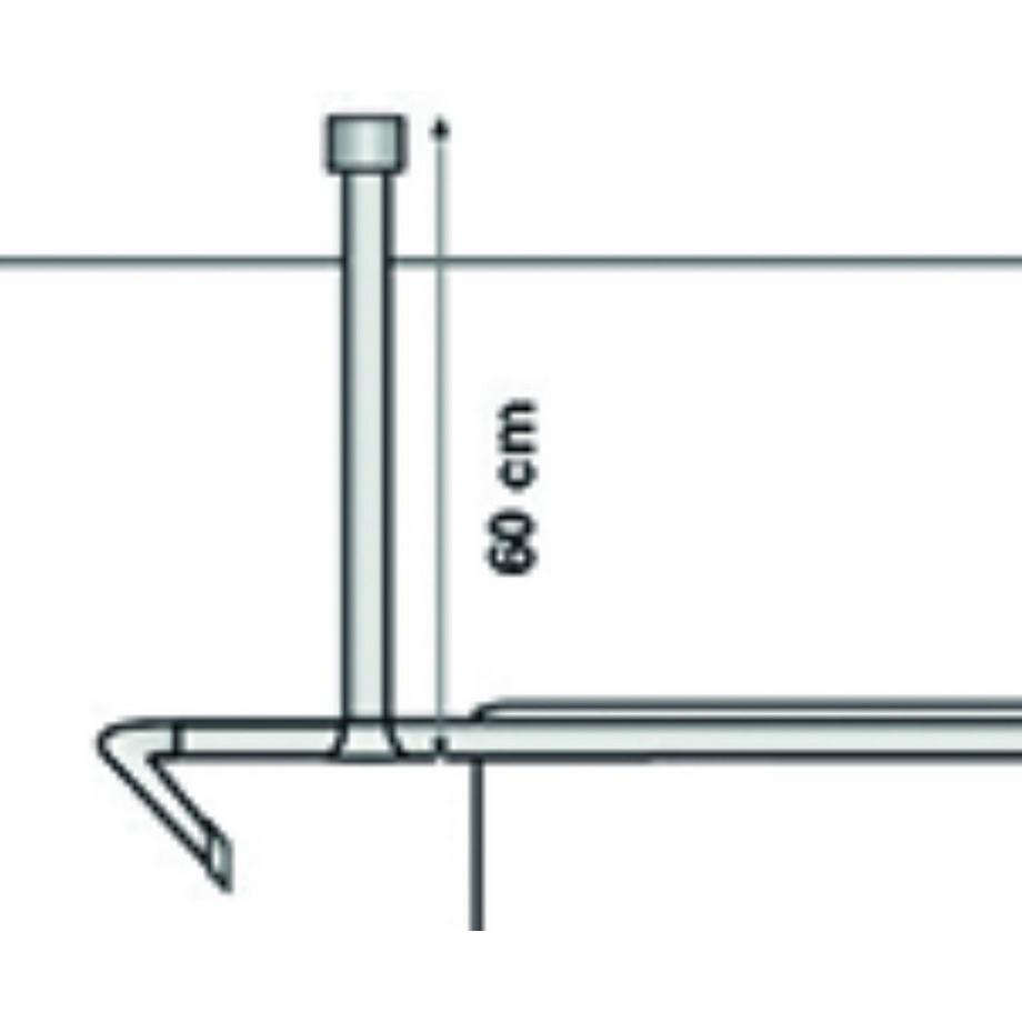 diaqua Supporto a soffito per asta TD bianco  