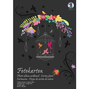 URSUS Fotokarton-Block A3 3814090SE 300g, schwarz 10 Blatt