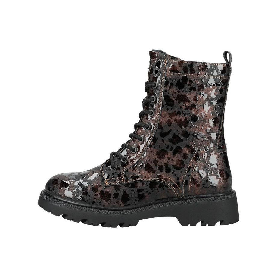 TOM TAILOR Stivaletti con lacci stampa leopardo  