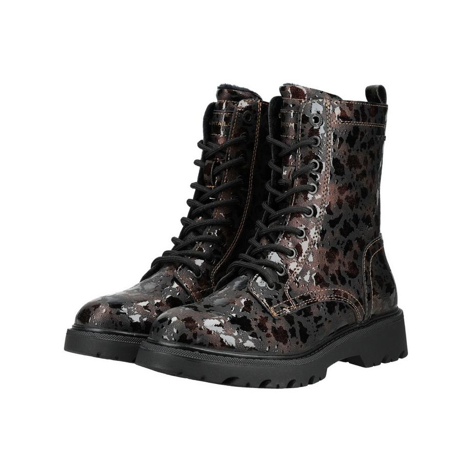 TOM TAILOR Stivaletti con lacci stampa leopardo  