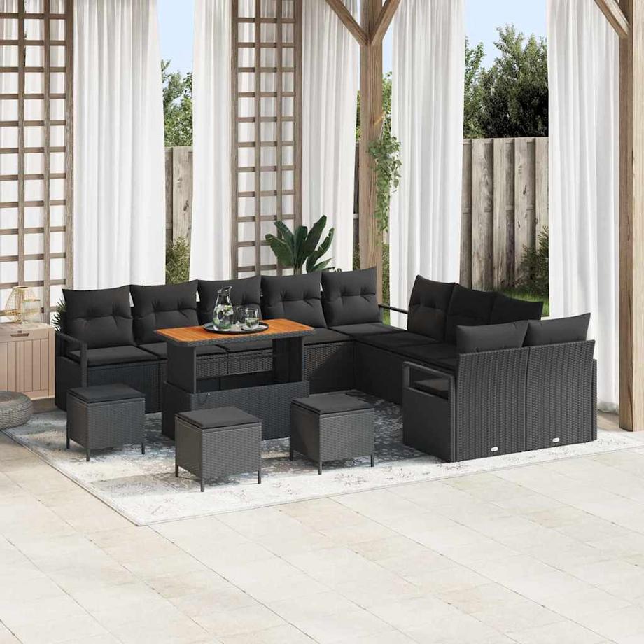 VidaXL Ensemble de canapé de jardin poly rattan  