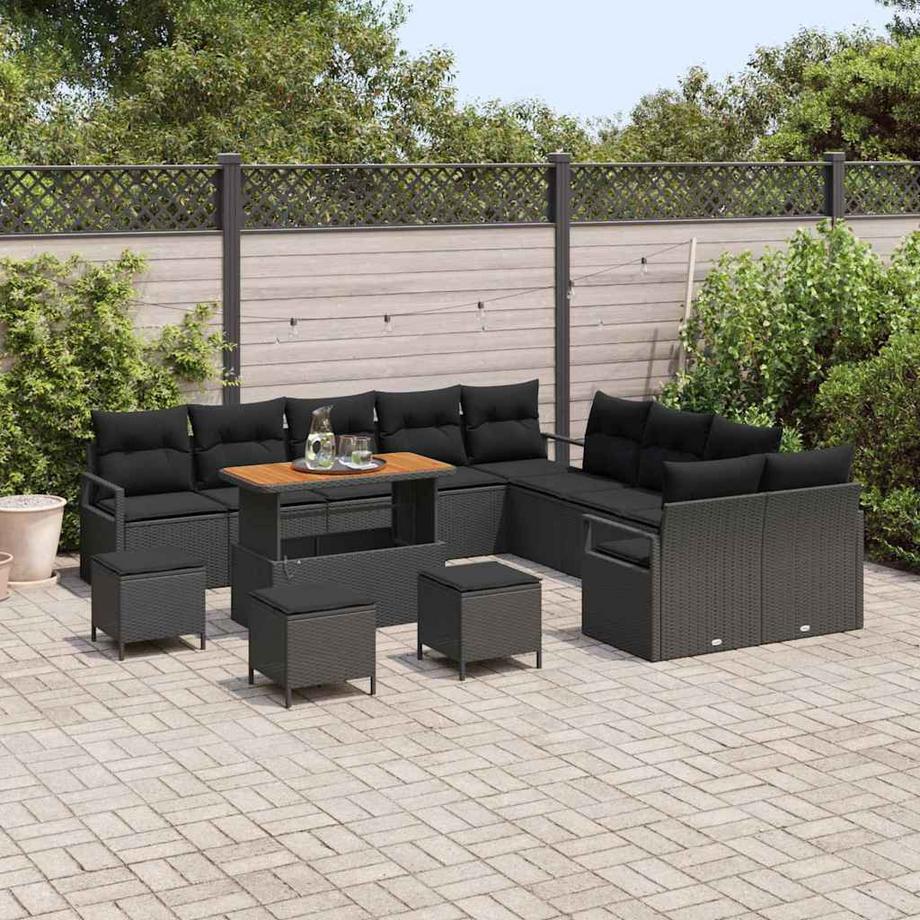 VidaXL Ensemble de canapé de jardin poly rattan  