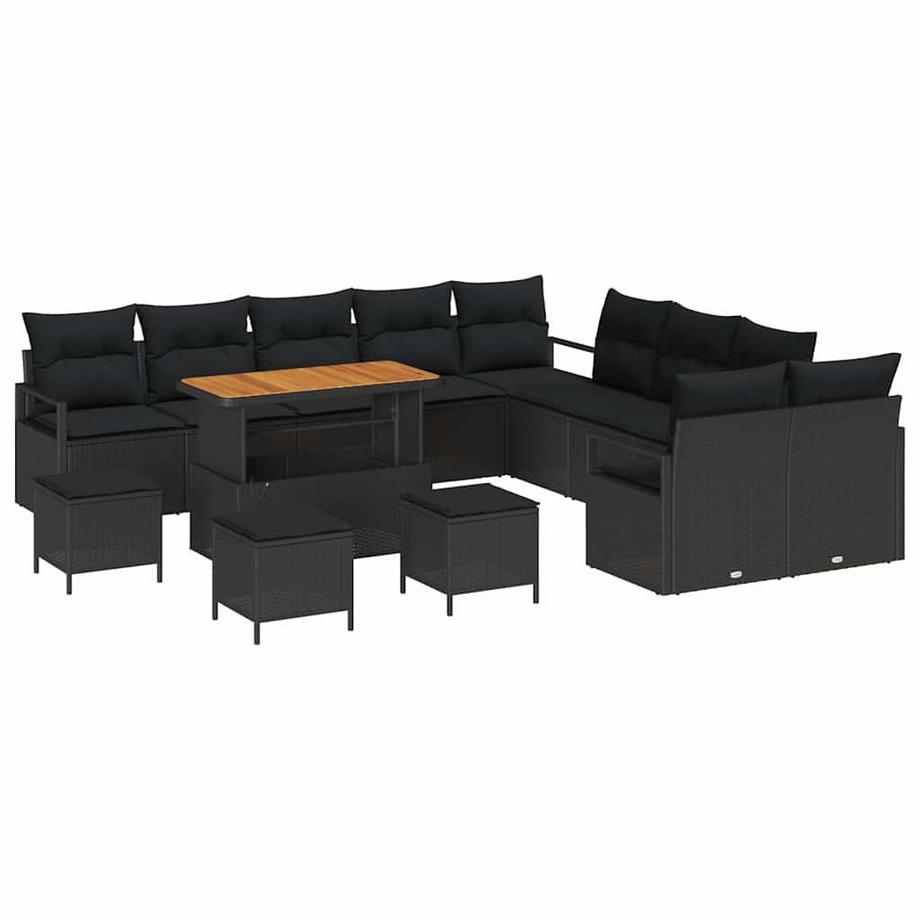 Ensemble de canapé de jardin poly rattan