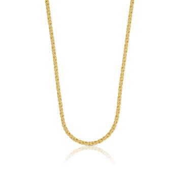 Collier double forçat or jaune 750, 2.3mm, 45cm