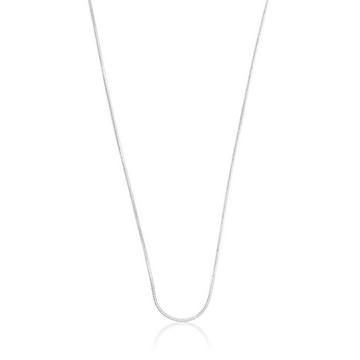 Collier serpent or blanc 750, 0.8mm, 45cm