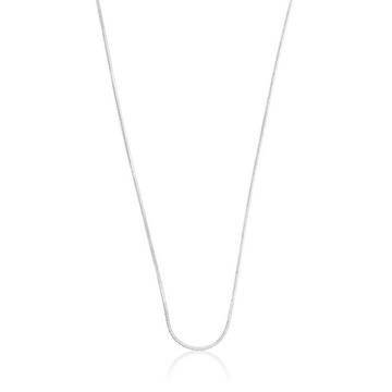 Collier serpent or blanc 750, 0.8mm, 45cm