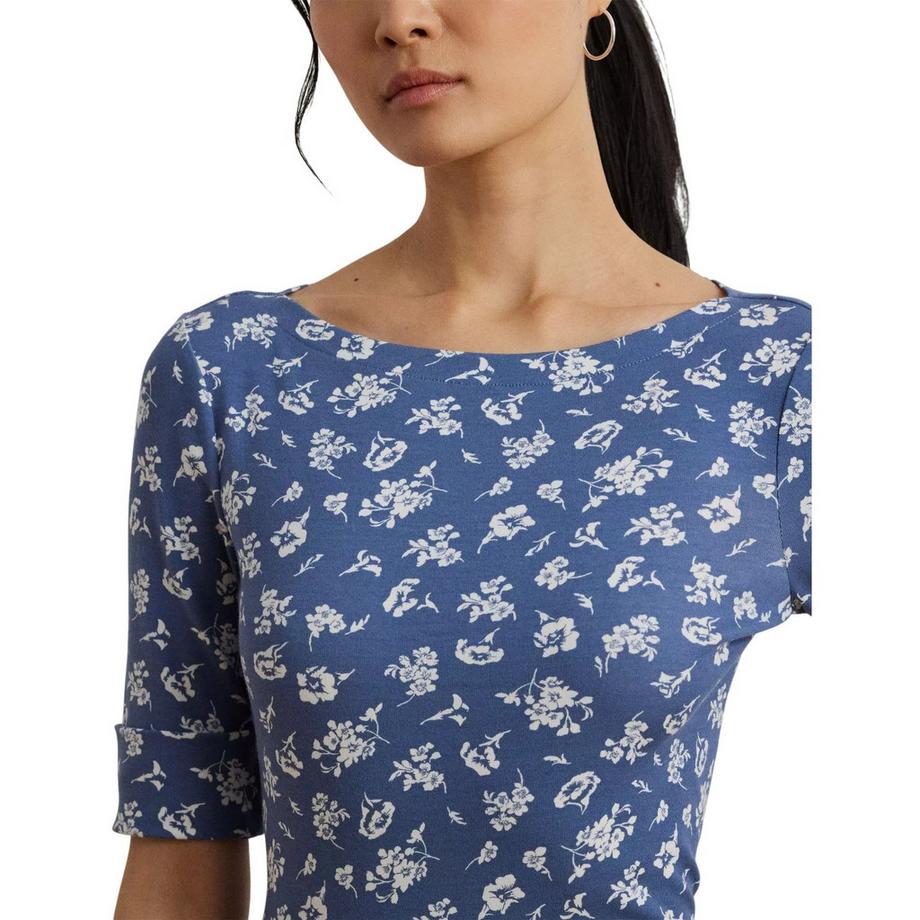 Ralph Lauren  Judy Maglietta Motivo Floreale Manica A 3/4 
