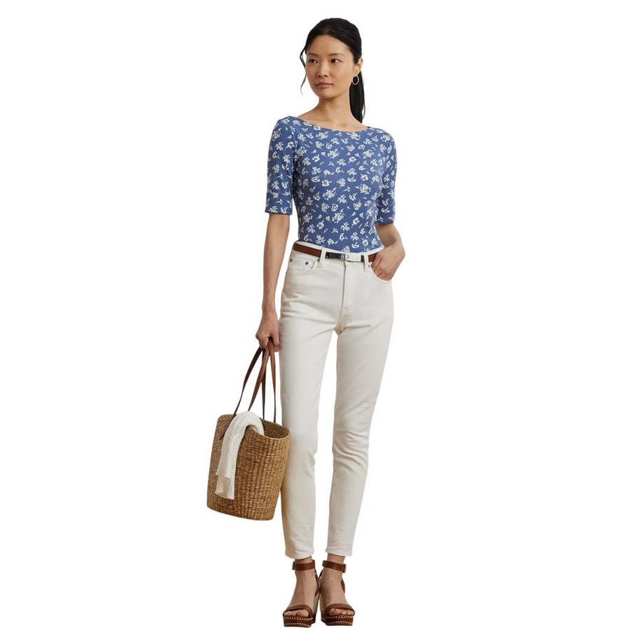 Ralph Lauren  Judy Maglietta Motivo Floreale Manica A 3/4 