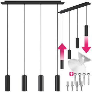 Tectake Pendelleuchte Lumea, 4-flammig, längenverstellbare Kabel  