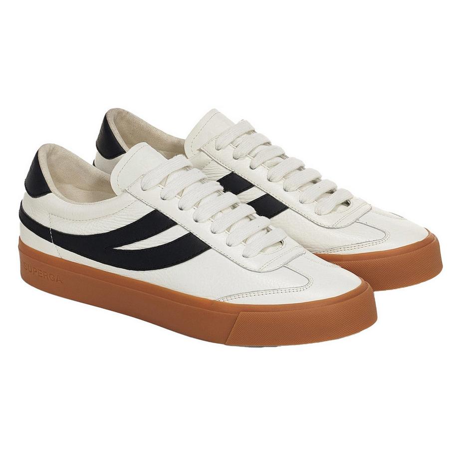 Sneaker 4834 Club S Swallow, Kontrast Detail, Veganes Leder