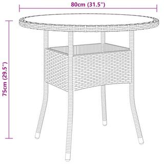 VidaXL tavolo da giardino Polirattan  