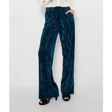 Samthose mit geradem Bein