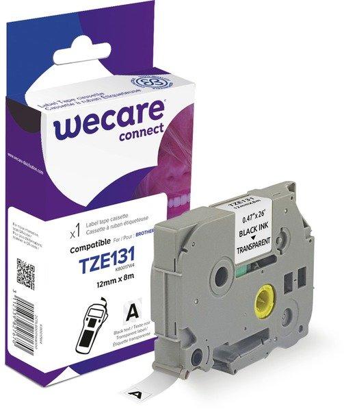 wecare  WECARE Band, laminiert schwarz/klar TZe-131WE ersetzt Ptouch Tze-131 12mm 