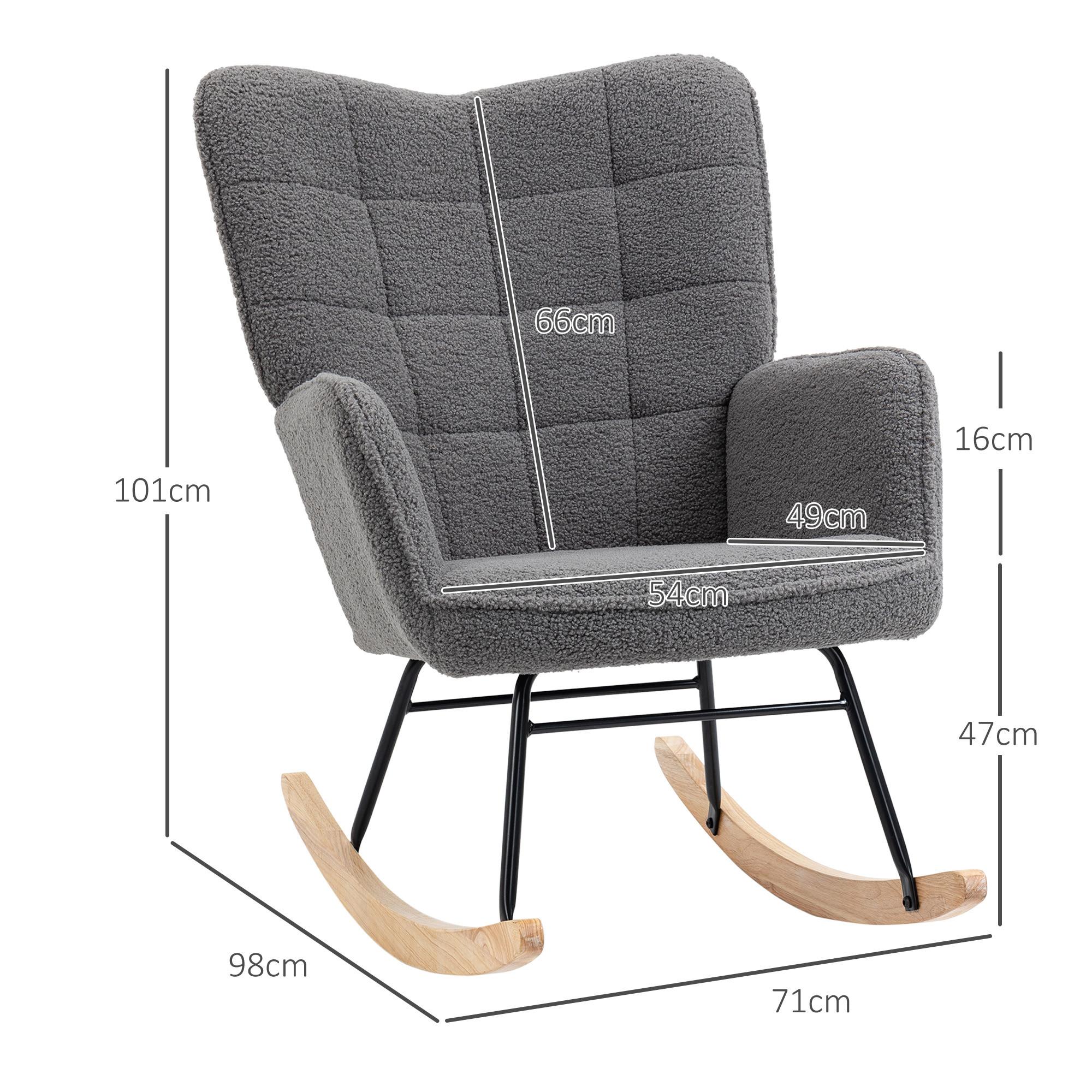 HOMCOM Fauteuil à bascule  