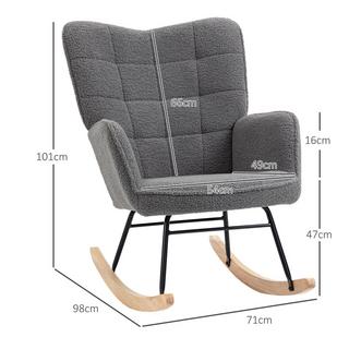 HOMCOM Fauteuil à bascule  