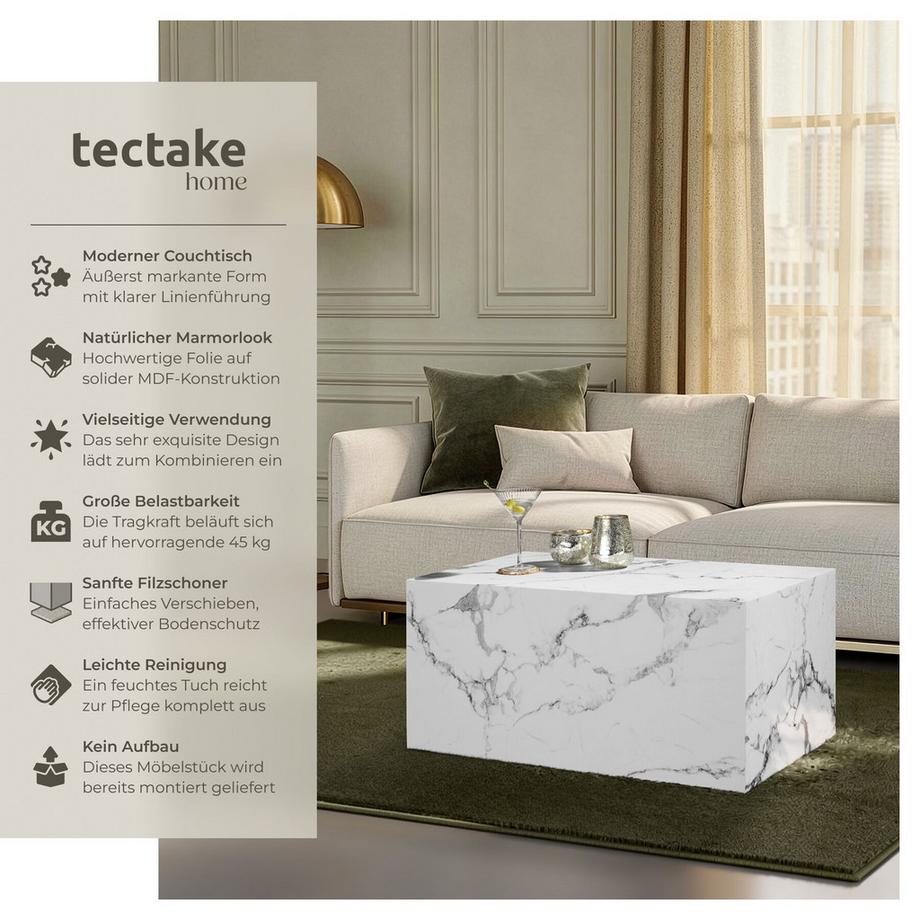 Tectake Table basse LASLEY design minimaliste  