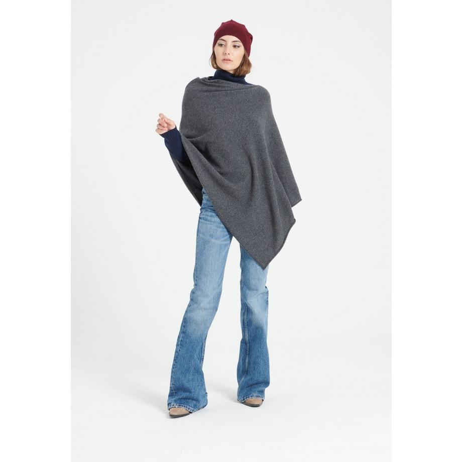 LILLY 9 Poncho mit V-Ausschnitt - 100% Kaschmir