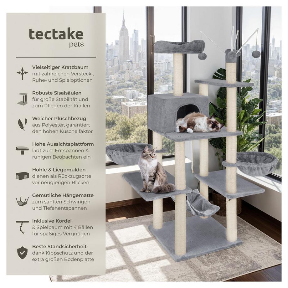 Tectake  Albero tiragraffi  Lilou 165 cm 