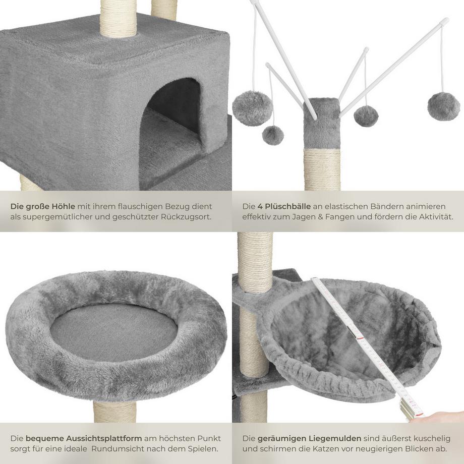 Tectake  Albero tiragraffi  Lilou 165 cm 