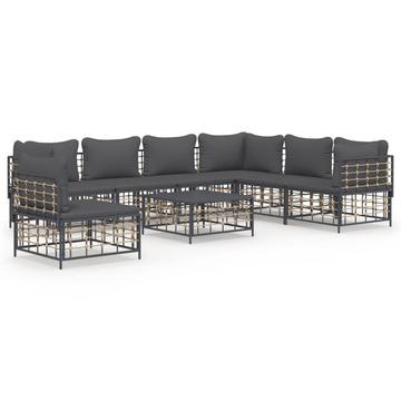 Garten lounge set poly-rattan