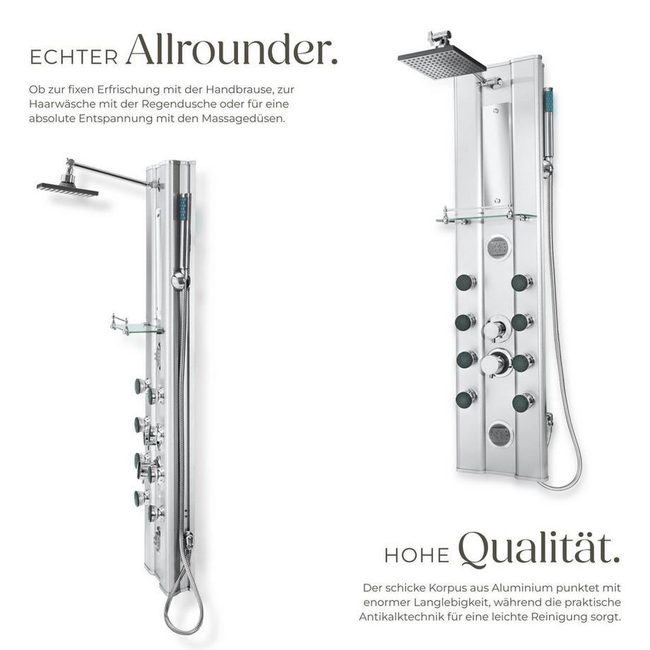 Tectake Colonne de douche  en aluminium  