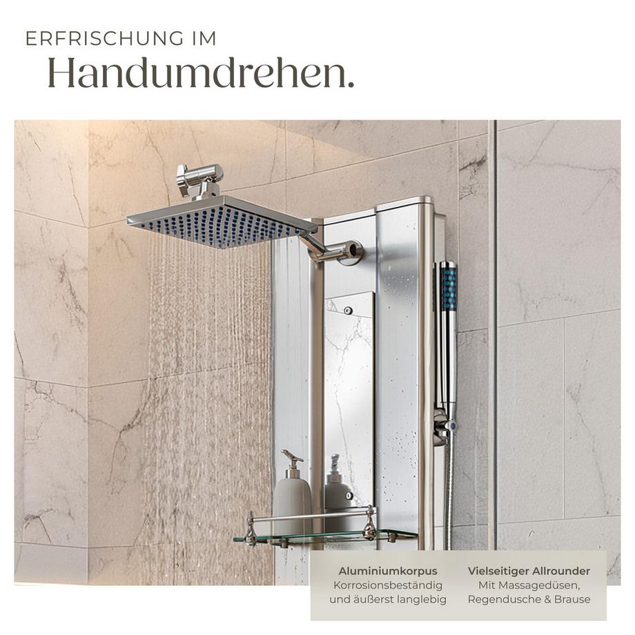 Tectake Colonne de douche  en aluminium  