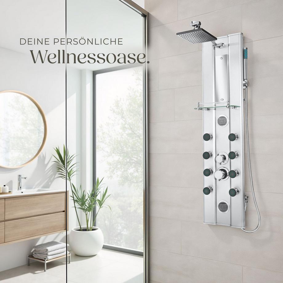 Tectake Colonne de douche  en aluminium  