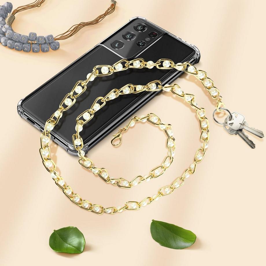 Avizar  Handyschmuck, Perlenkette Gold 