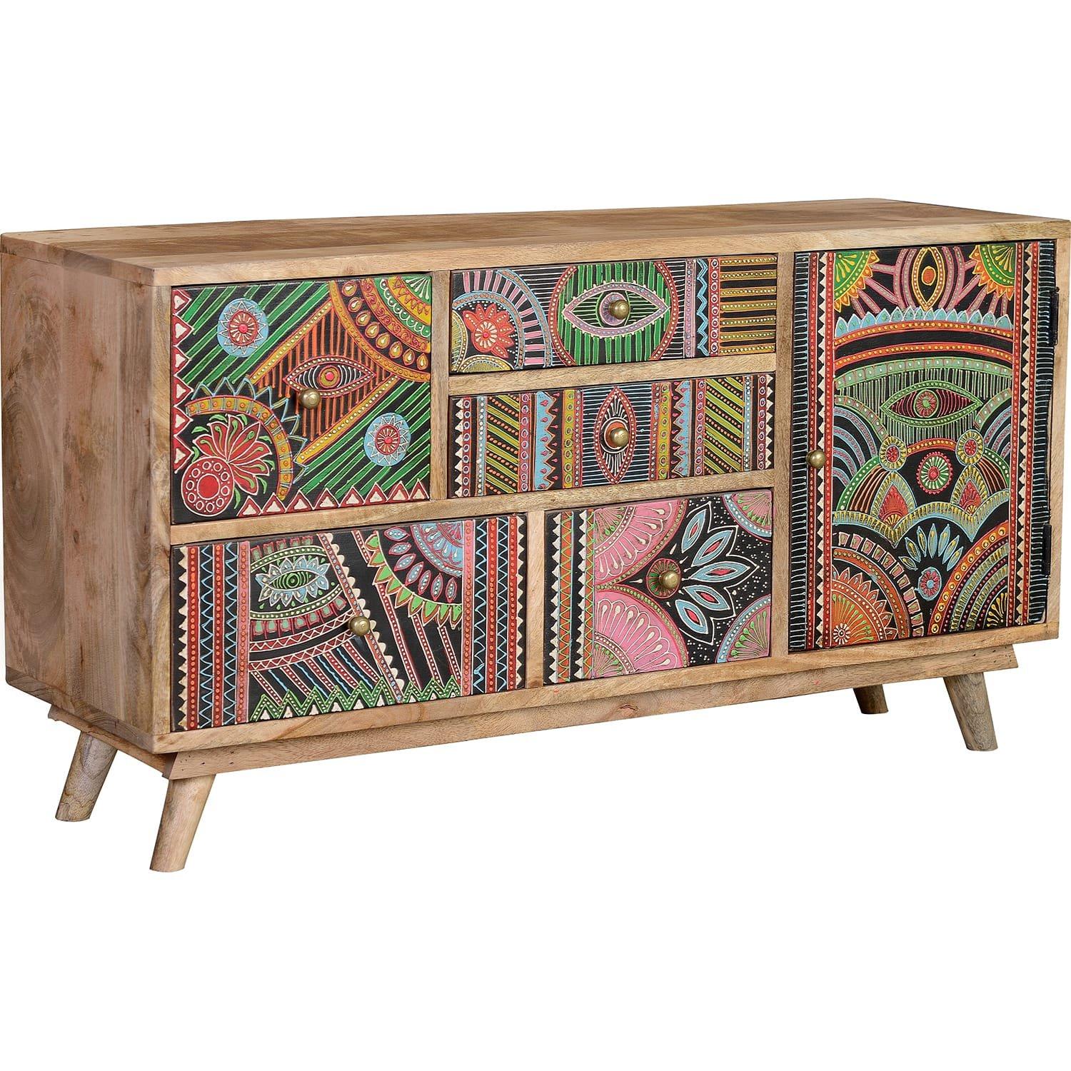 mutoni Lowboard Celia Mango multicolor natur 100x55  