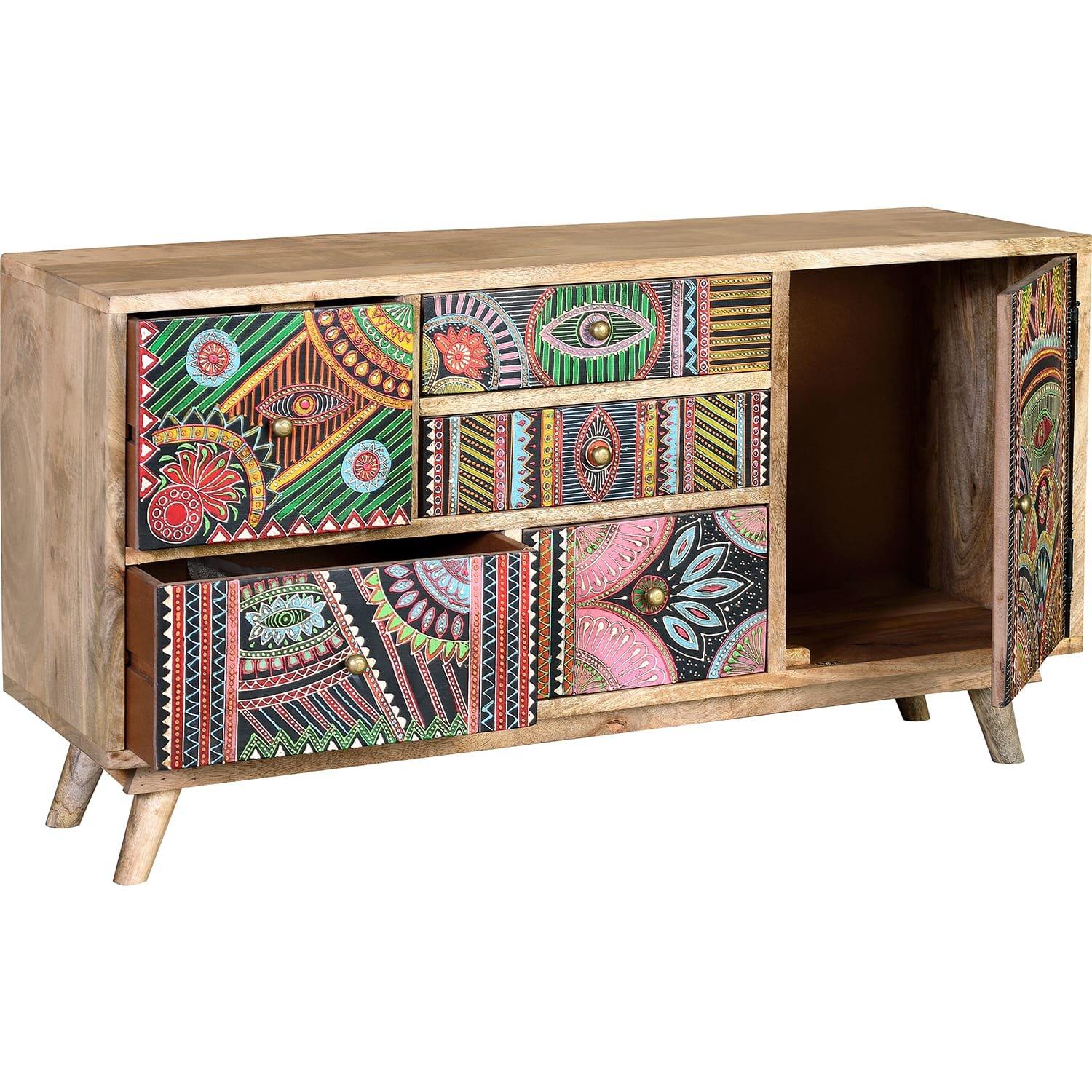 mutoni Lowboard Celia Mango multicolor natur 100x55  