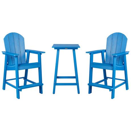 Beliani Ensemble pour bistro en Matière synthétique Traditionnel ADIRONDACK  